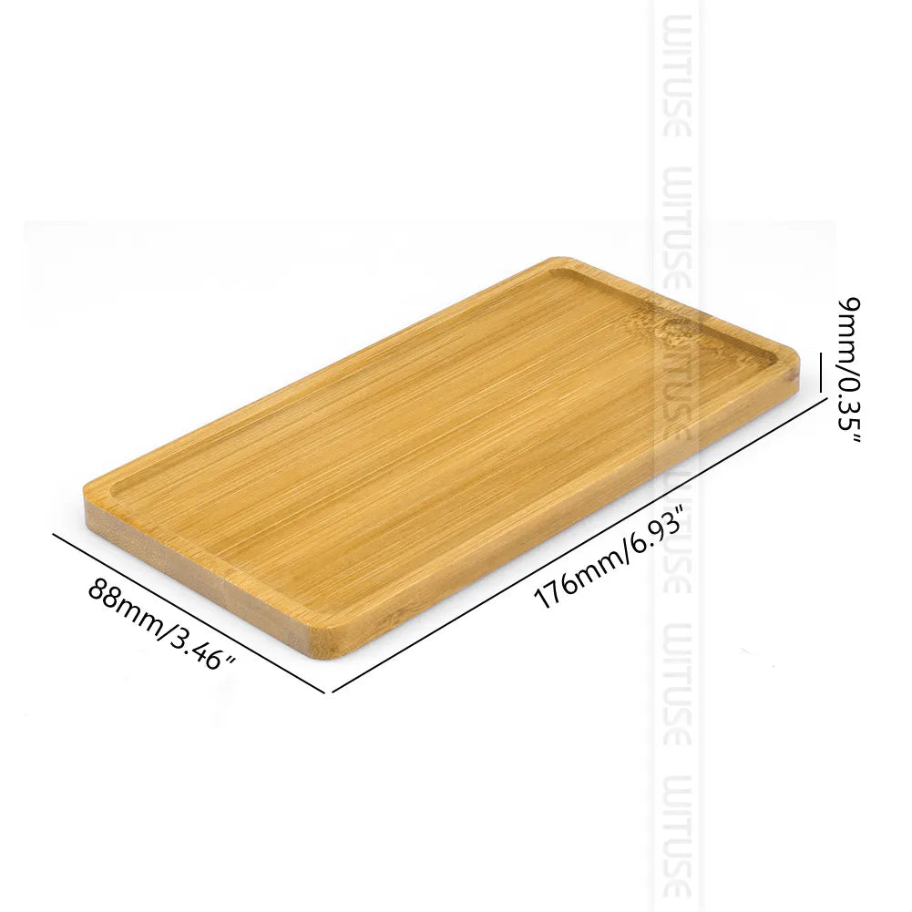 Flower Pots Planter Bamboo Tray