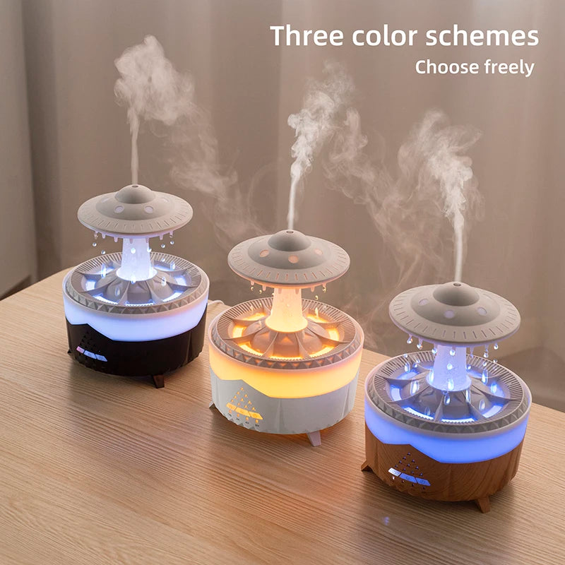 Raindrop Humidifier with Aromatherapy, Essential Oils, Nightlight - Perfect for Relaxation, Sleep, and Meditation