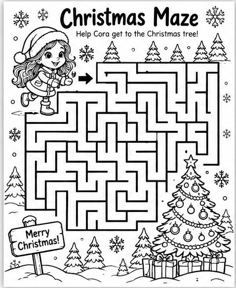 Cora’s Magical Christmas Adventure | Printable Activity Book