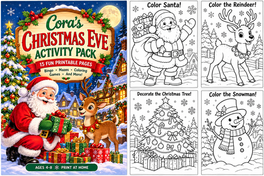 Cora's Christmas Eve Activity Pack | 15 Printable Pages