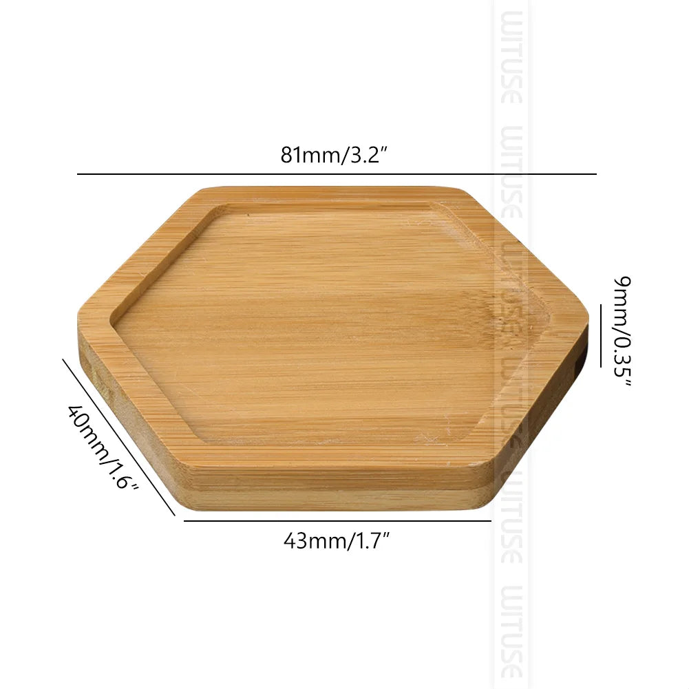 Flower Pots Planter Bamboo Tray