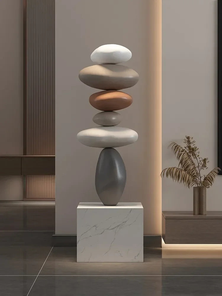 80CM Glowing Stone Statue - Creative Home Decor and Upscale Housewarming Gift