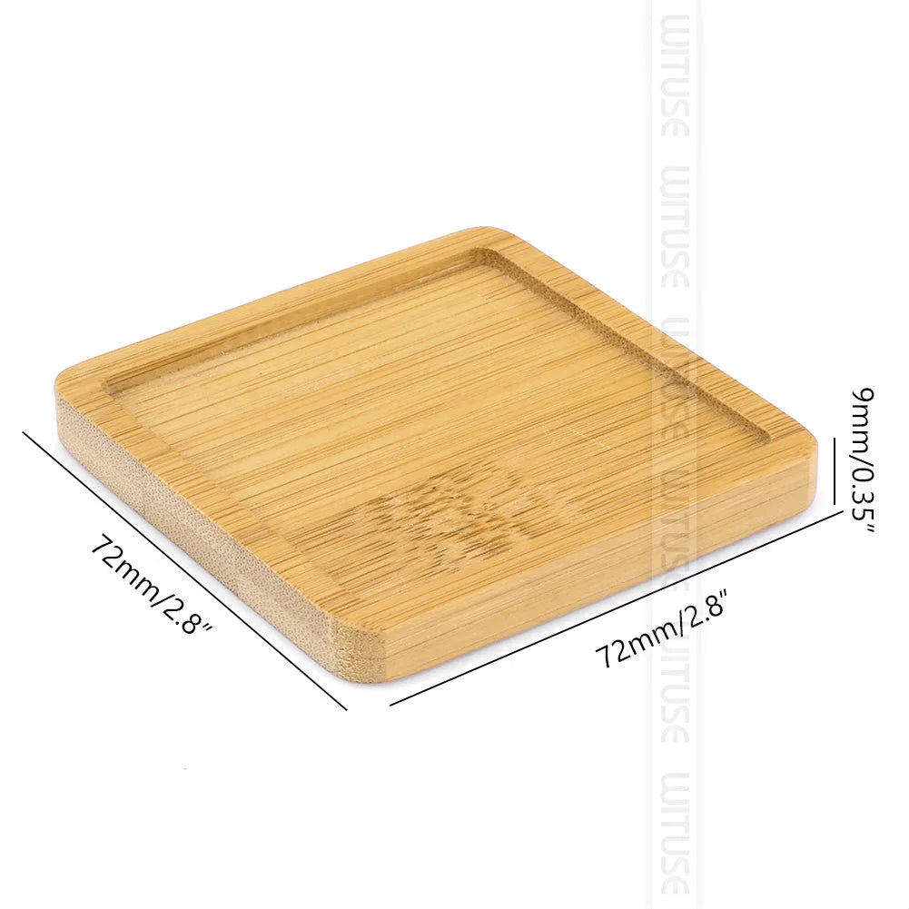 Flower Pots Planter Bamboo Tray