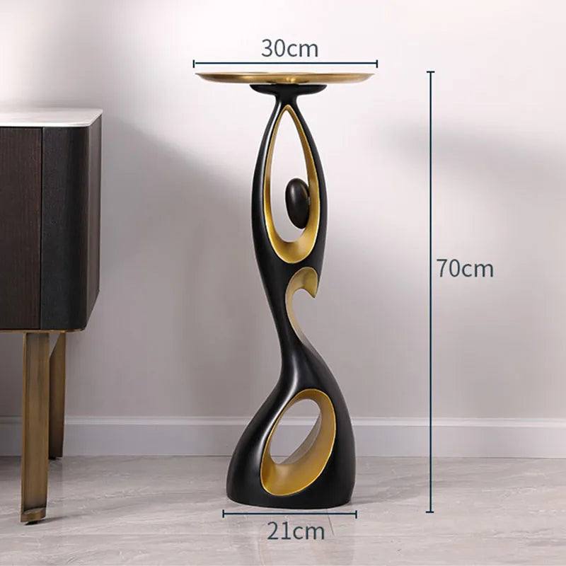 Modern Nordic Resin Side Table for Living Room Decor - Handcrafted Luxury Furniture with Storage Function