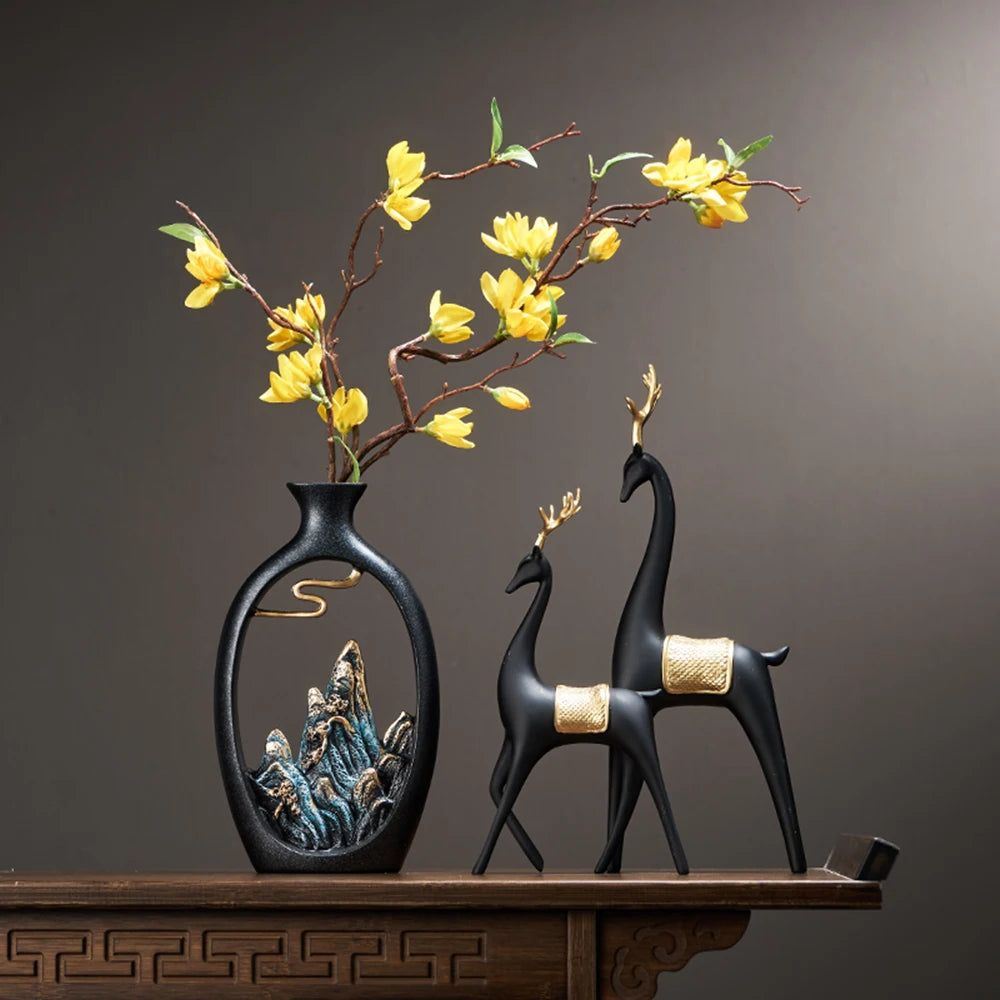 Japanese Style Feng Shui Wealth Vase - Home Decor & Gift