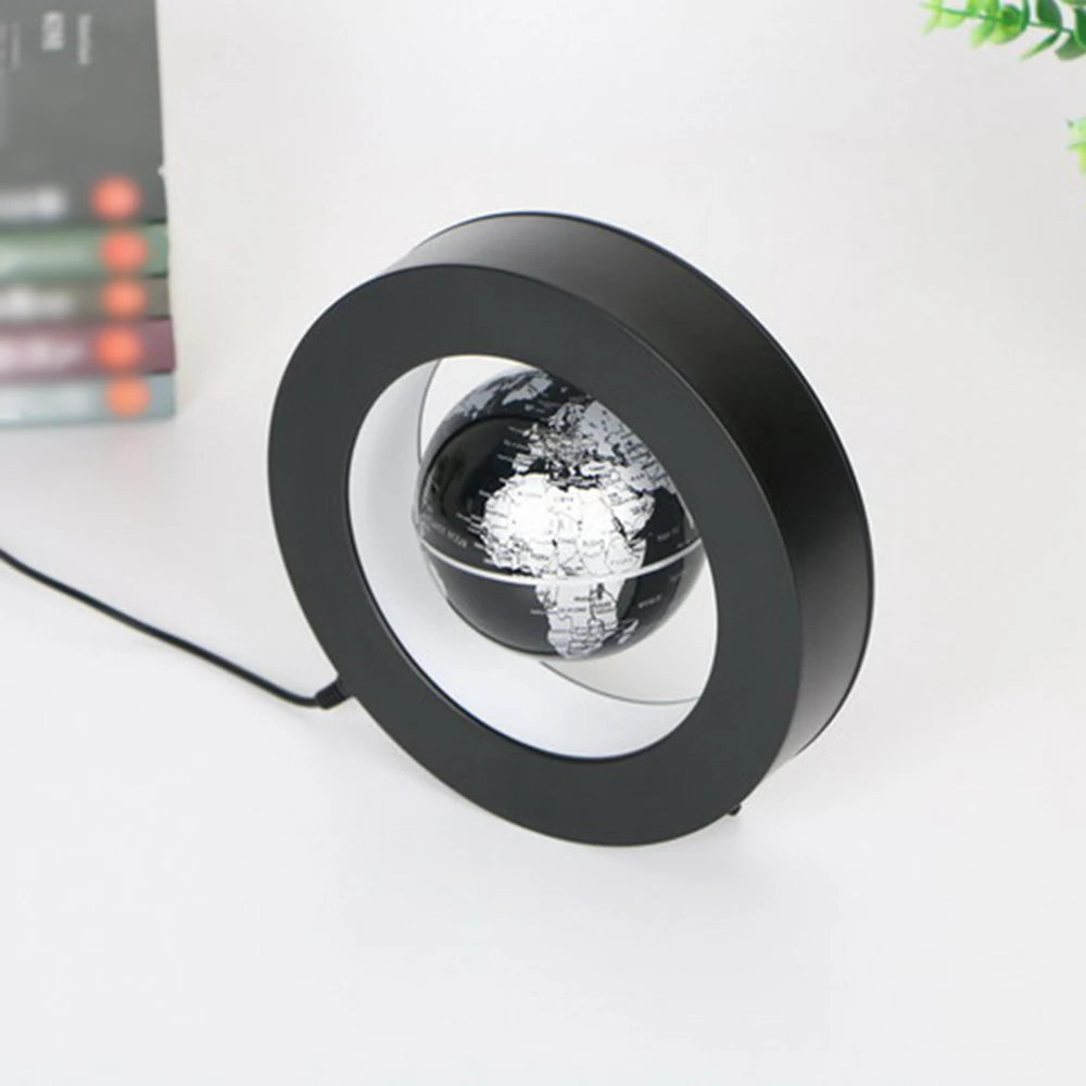 Floating LED World Map Globe - Magnetic Levitation Lamp for Home Decor, Novelty Night Light, Birthday Gift