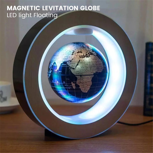 Floating LED World Map Globe - Magnetic Levitation Lamp for Home Decor, Novelty Night Light, Birthday Gift