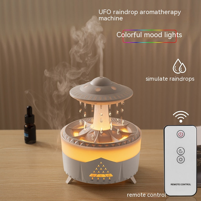 Raindrop Humidifier with Aromatherapy, Essential Oils, Nightlight - Perfect for Relaxation, Sleep, and Meditation