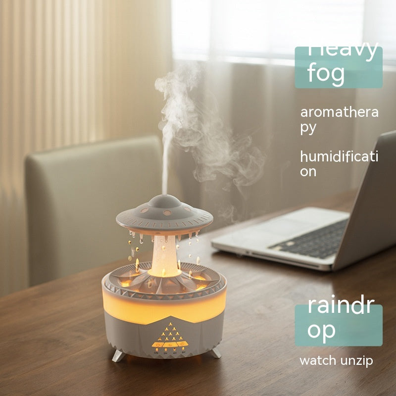 Raindrop Humidifier with Aromatherapy, Essential Oils, Nightlight - Perfect for Relaxation, Sleep, and Meditation